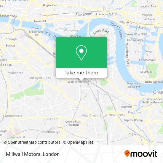 Millwall Motors map