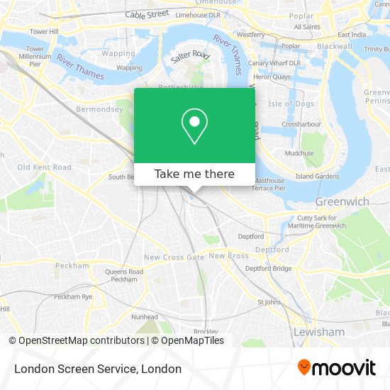 London Screen Service map