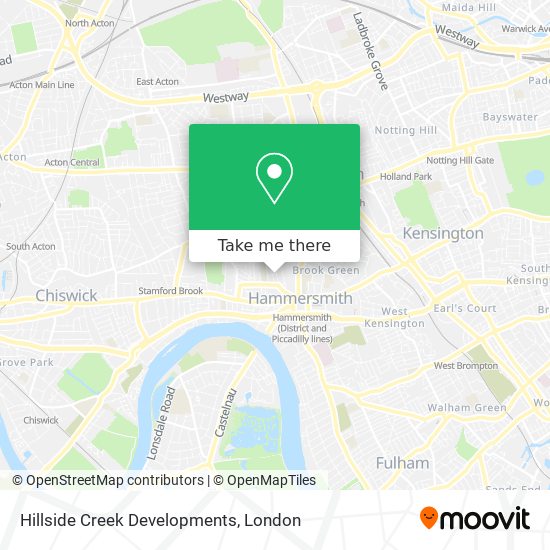 Hillside Creek Developments map