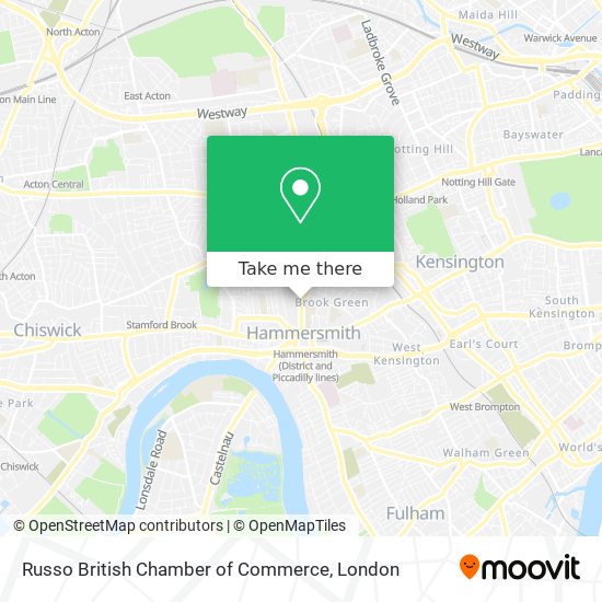 Russo British Chamber of Commerce map