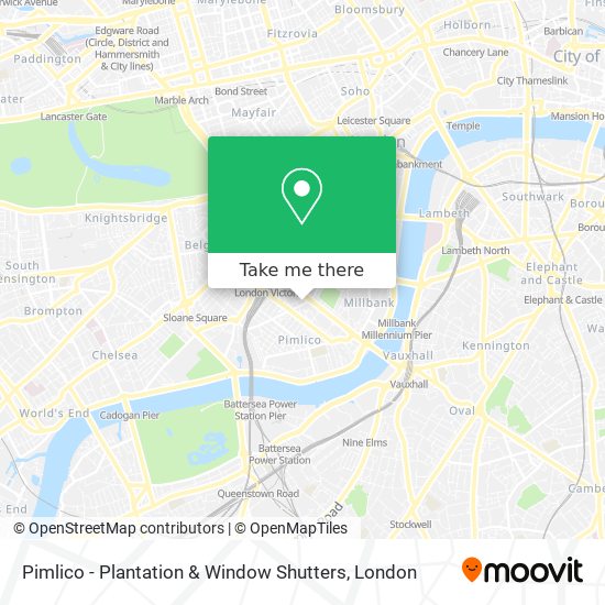 Pimlico - Plantation & Window Shutters map