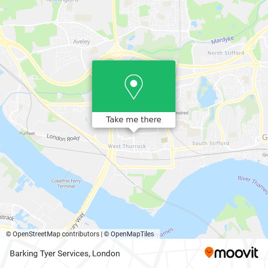 Barking Tyer Services map