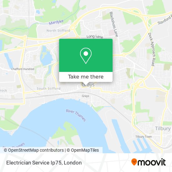 Electrician Service Ip75 map
