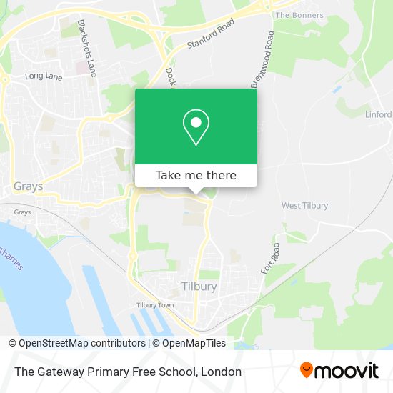 The Gateway Primary Free School map