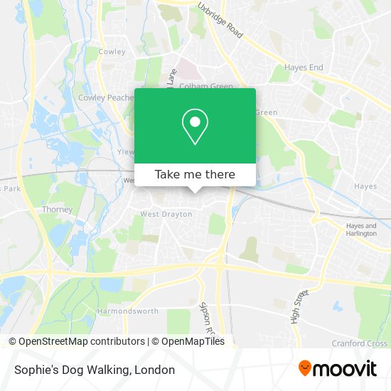 Sophie's Dog Walking map