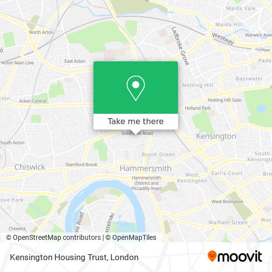 Kensington Housing Trust map