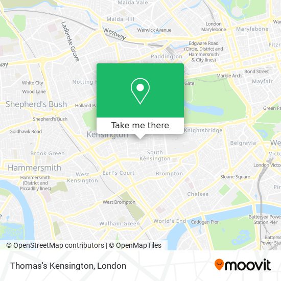 Thomas's Kensington map