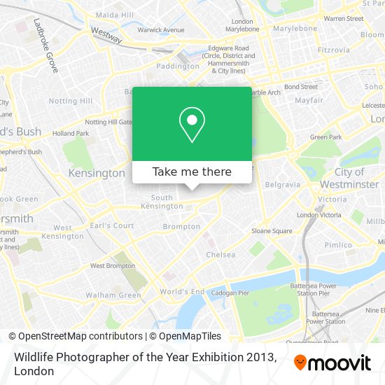 Wildlife Photographer of the Year Exhibition 2013 map