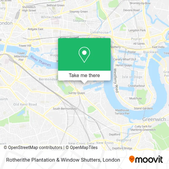 Rotherithe Plantation & Window Shutters map