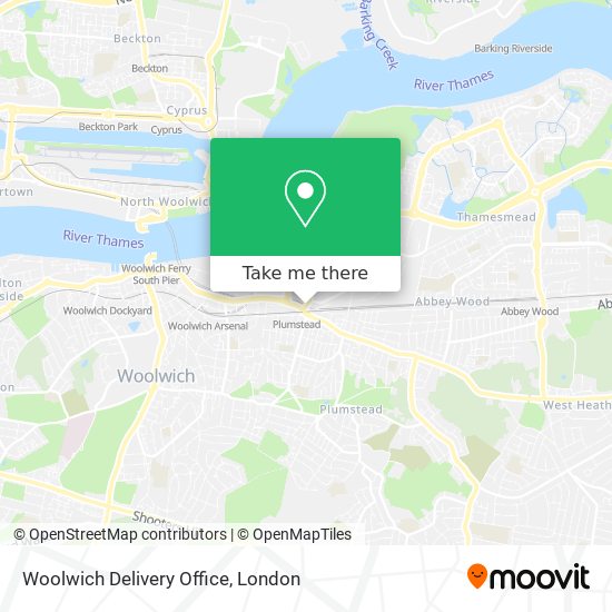 Woolwich Delivery Office map