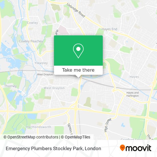 Emergency Plumbers Stockley Park map