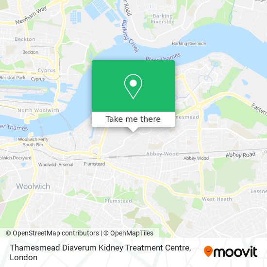 Thamesmead Diaverum Kidney Treatment Centre map