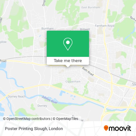 Poster Printing Slough map