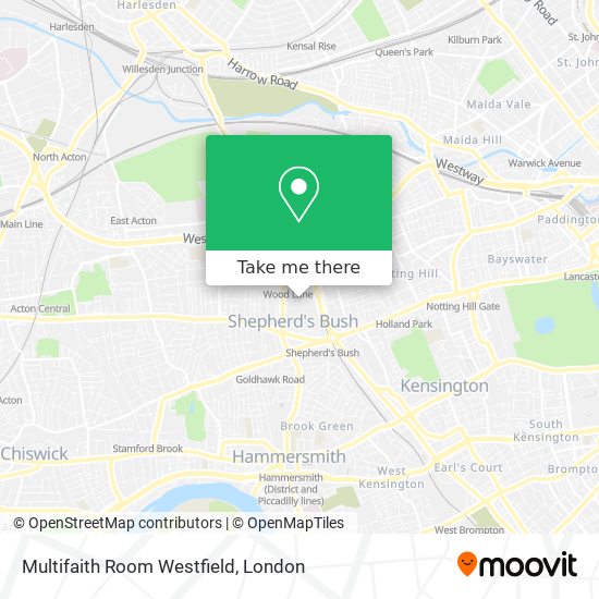 Multifaith Room Westfield map