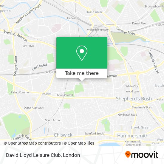 David Lloyd Leisure Club map