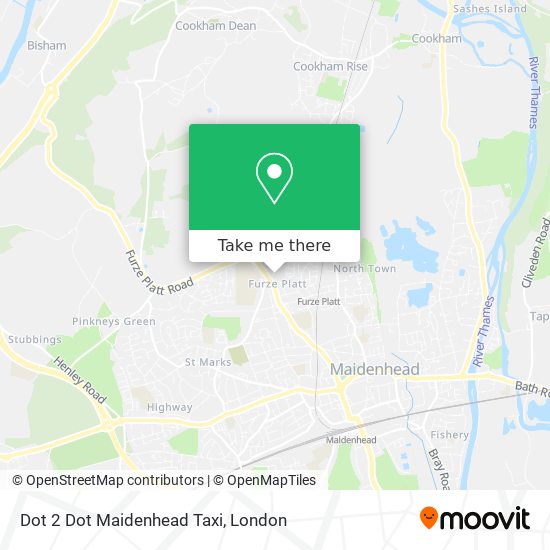 Dot 2 Dot Maidenhead Taxi map