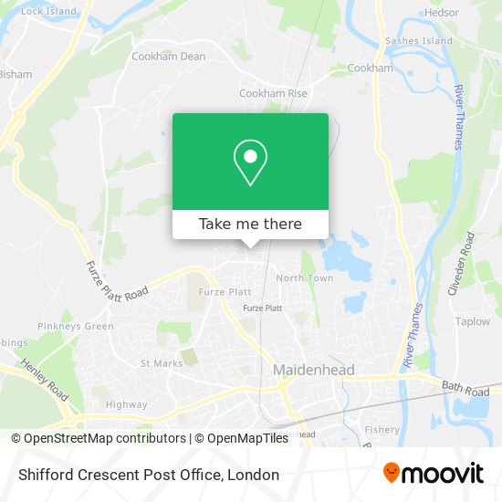 Shifford Crescent Post Office map