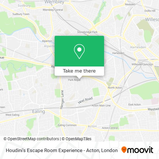Houdini's Escape Room Experience - Acton map
