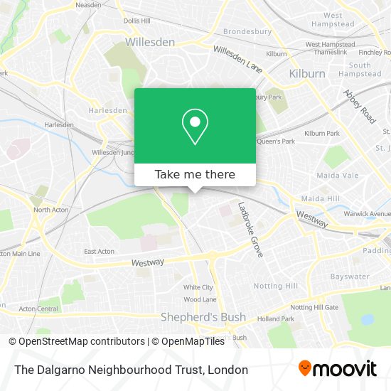 The Dalgarno Neighbourhood Trust map