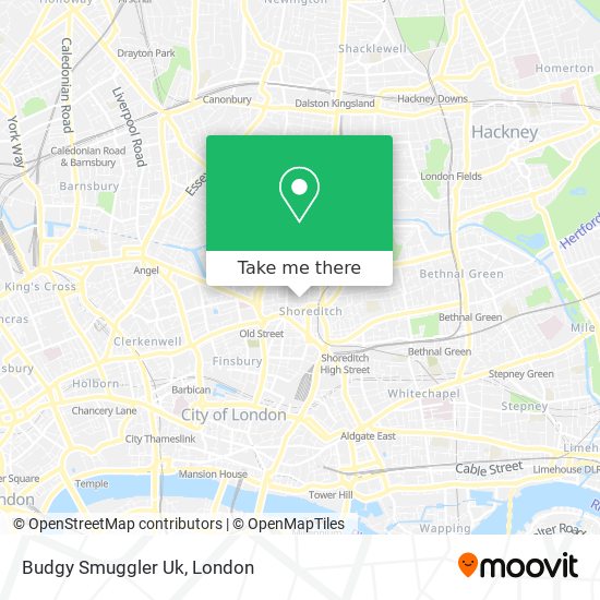 Budgy Smuggler Uk map