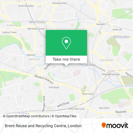 Brent Reuse and Recycling Centre map