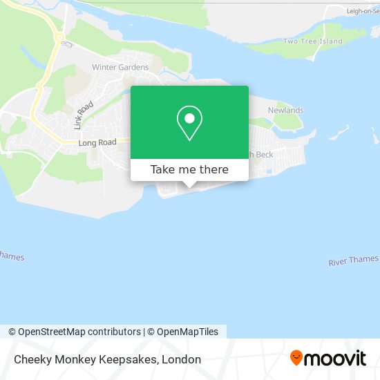 Cheeky Monkey Keepsakes map