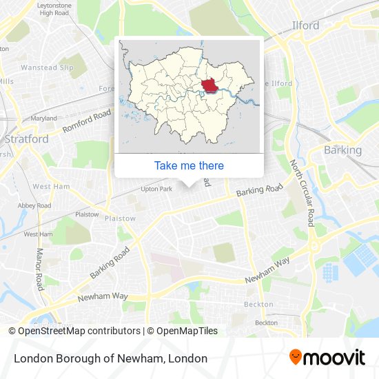 London Borough of Newham map