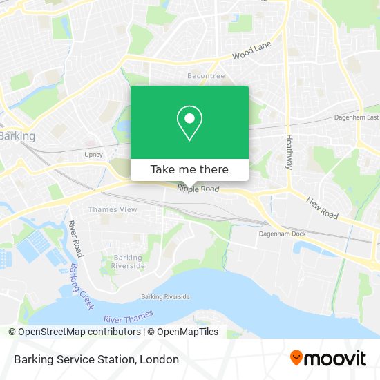 Barking Service Station map