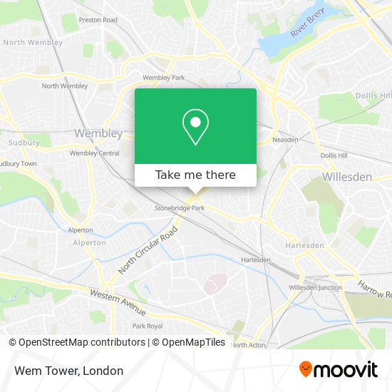 Wem Tower map