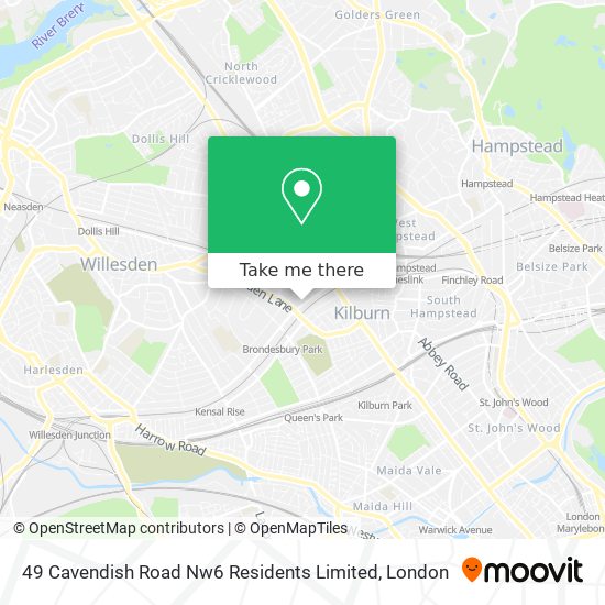 49 Cavendish Road Nw6 Residents Limited map