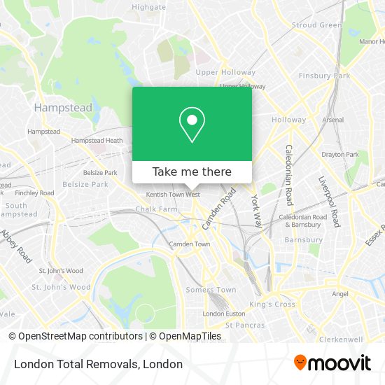 London Total Removals map