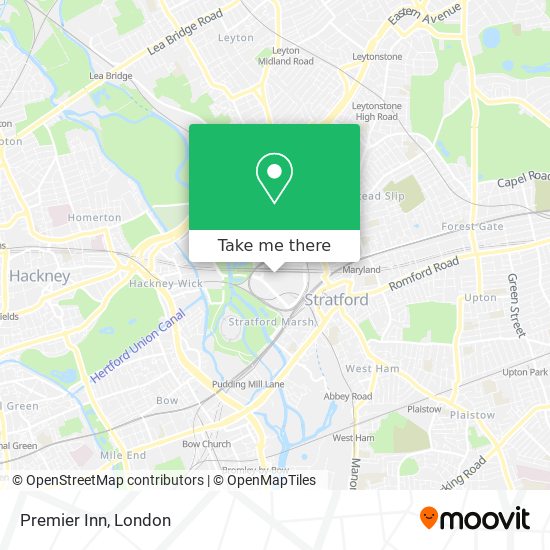 Premier Inn map