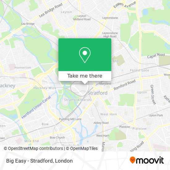 Big Easy - Stradford map