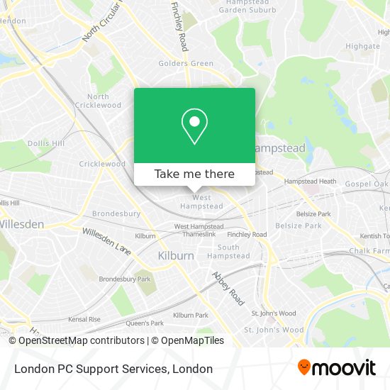 London PC Support Services map