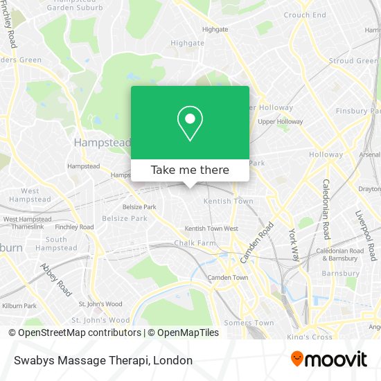 Swabys Massage Therapi map
