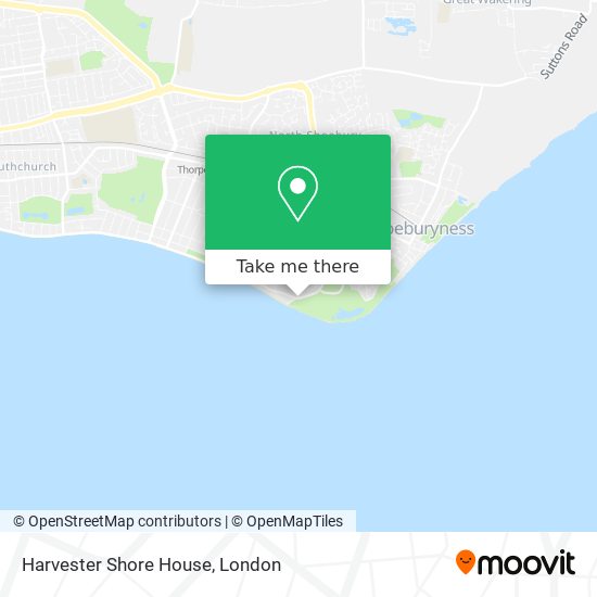 Harvester Shore House map