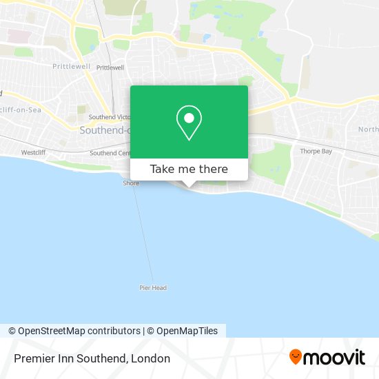Premier Inn Southend map