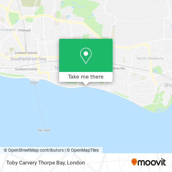 Toby Carvery Thorpe Bay map