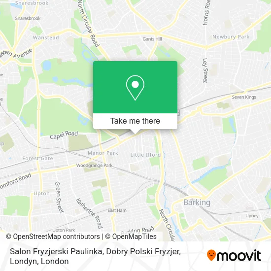 Salon Fryzjerski Paulinka, Dobry Polski Fryzjer, Londyn map