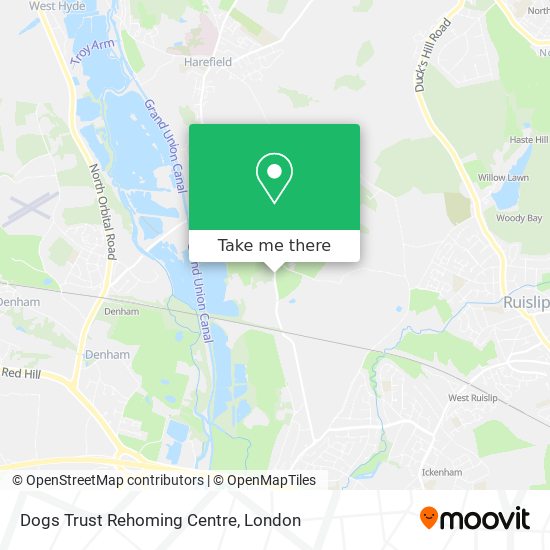 Dogs Trust Rehoming Centre map