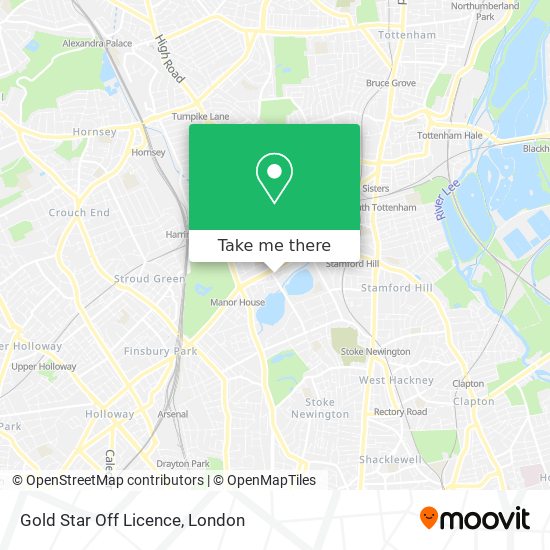 Gold Star Off Licence map