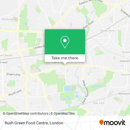 Rush Green Food Centre map