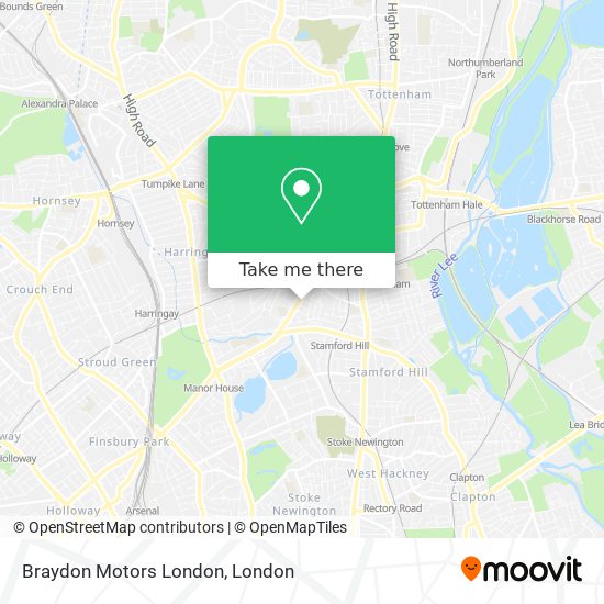 Braydon Motors London map