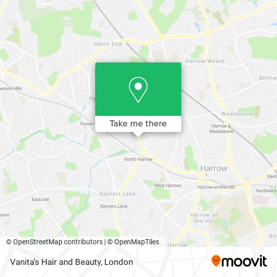 Vanita's Hair and Beauty map
