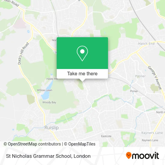 St Nicholas Grammar School map