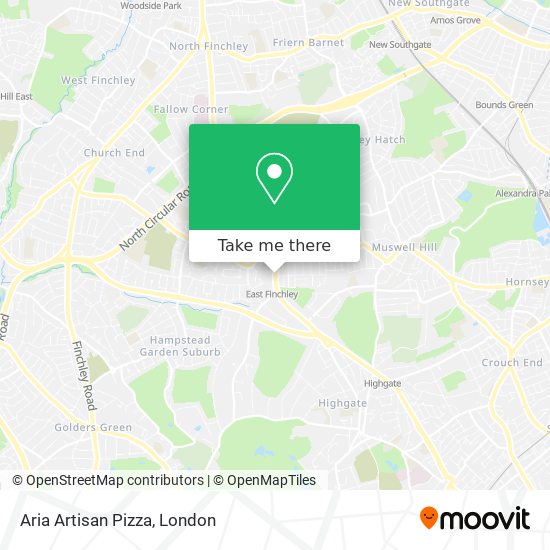 Aria Artisan Pizza map