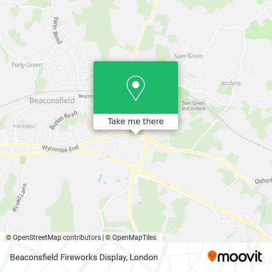 Beaconsfield Fireworks Display map