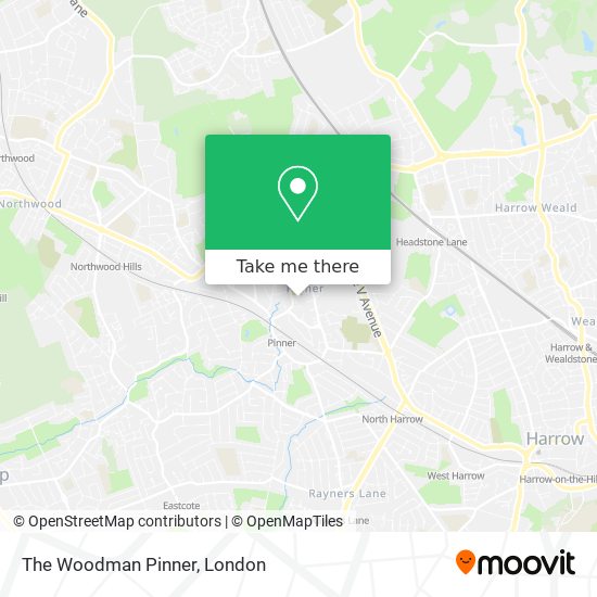 The Woodman Pinner map