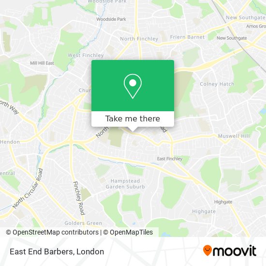 East End Barbers map