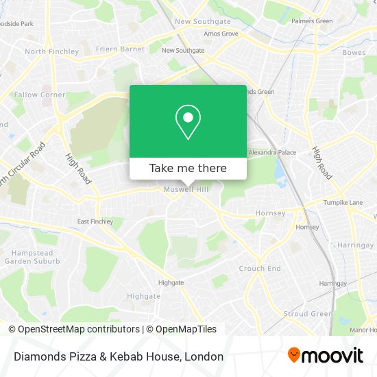 Diamonds Pizza & Kebab House map